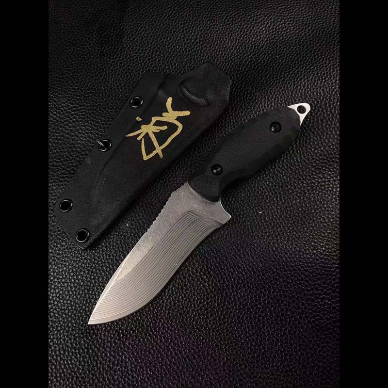 户外松田菊男小仁王手工锻造野外生存野营多功能便携小刀收藏送礼直刀