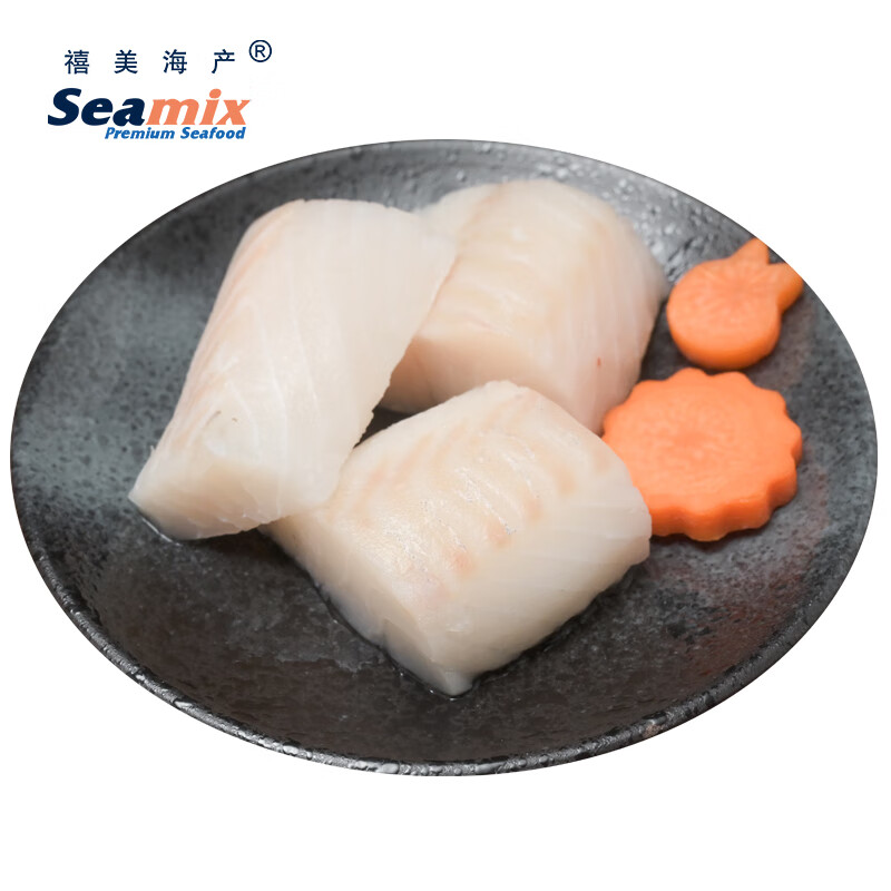 禧美海产 大西洋真鳕鱼颈背肉1kg切块 独立装15-25块 去皮去刺 宝宝