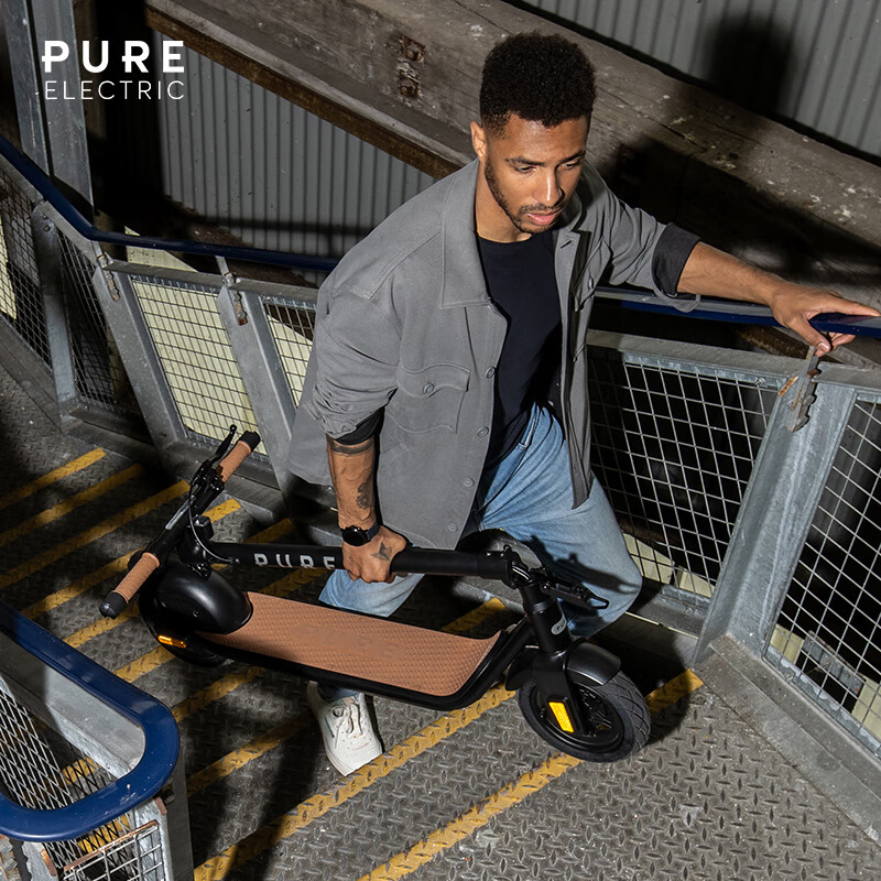 佩尚Pure Electric电动滑板车成人便携高续航折叠式二轮大人代步车 PURE AIR4 PRO 暗夜黑浅棕