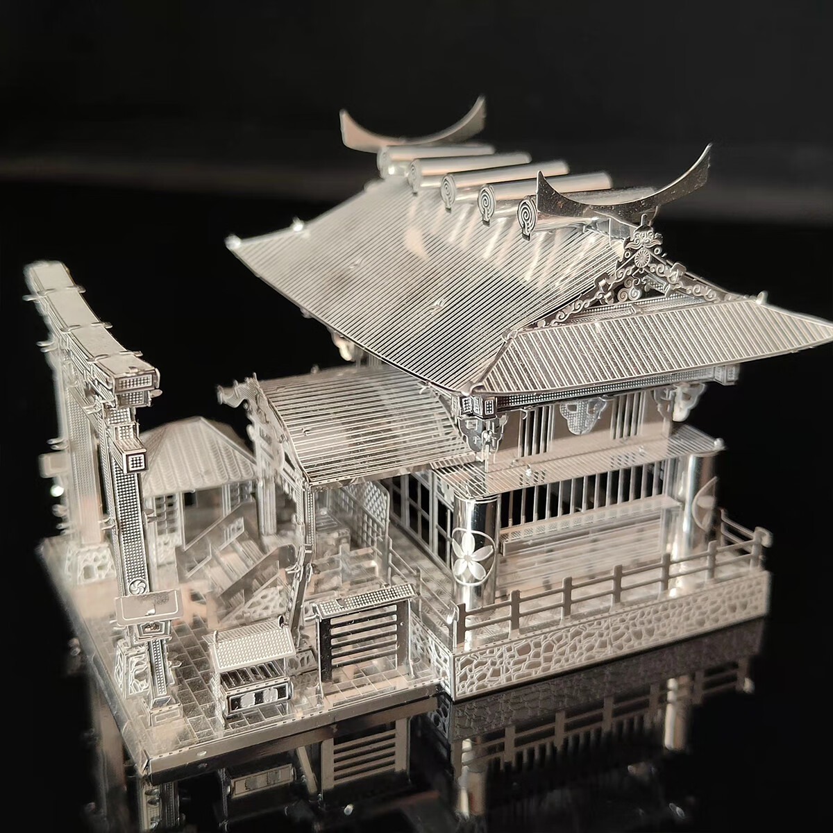 burjuman成人金属拼装模型机械大良愿神社 3d金属拼图diy手工立体拼图
