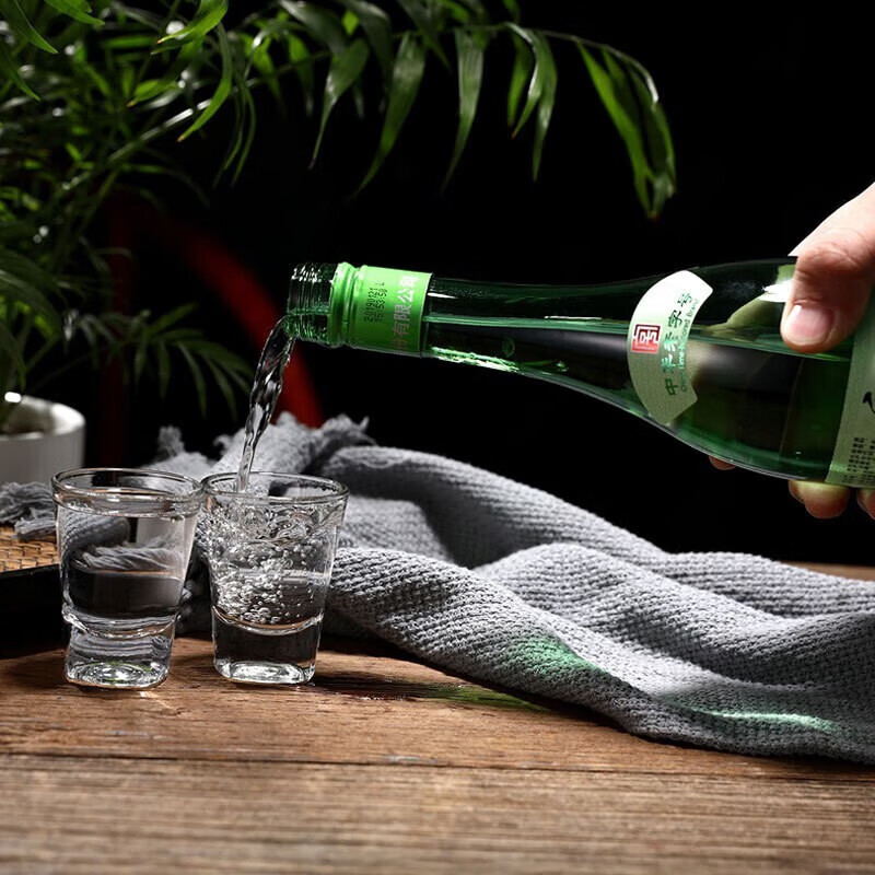 永丰牌北京二锅头 粮食白酒整箱 永丰二锅头 清香型  42度 480mL 12瓶 清雅绿波