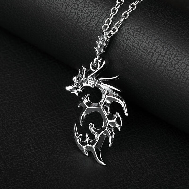 龙族周边【送礼盒】霸气火焰龙吊坠男潮钛钢个性潮人项链 款2【火焰龙
