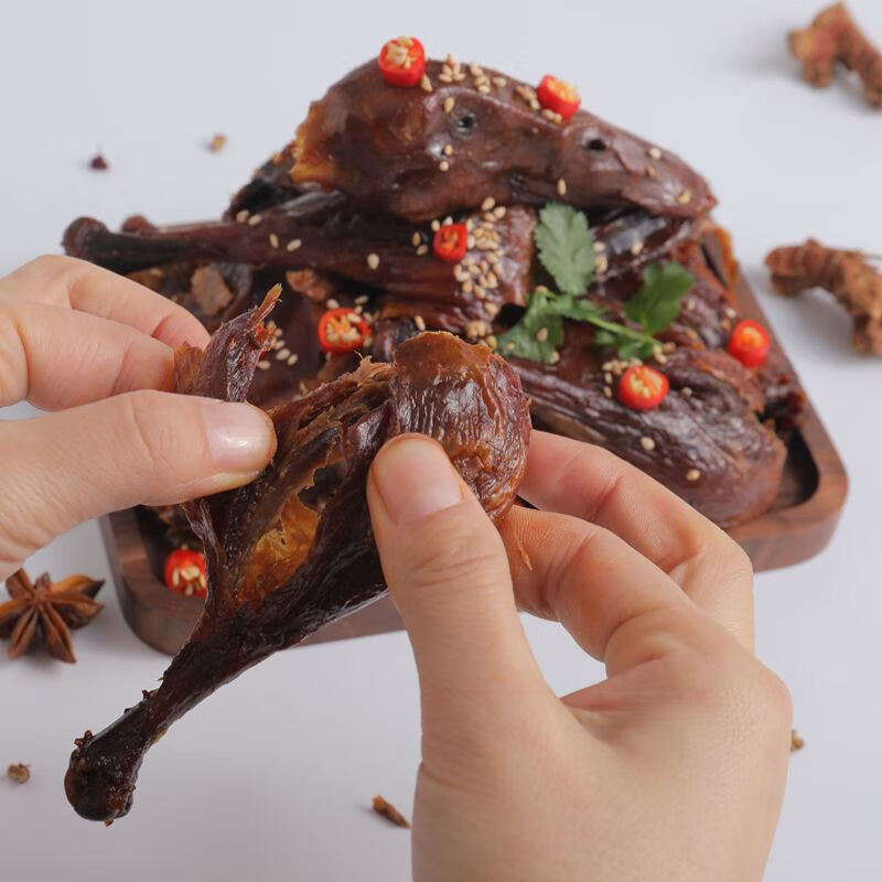 匠丫鲜生炭烤手撕酱板鸭辣酱鸭正宗肉干肉脯湖南常德风味特产零食端午礼盒 电烤:甜辣味 300g