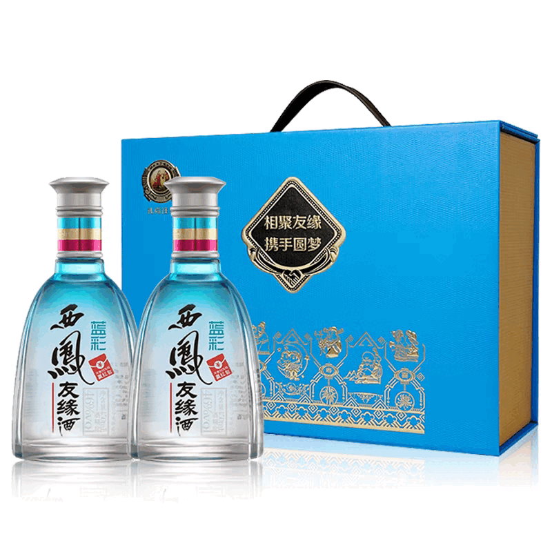 西凤酒 46度友缘礼盒 凤香型陕西纯粮食酒 宴请送礼白酒礼盒装 46度