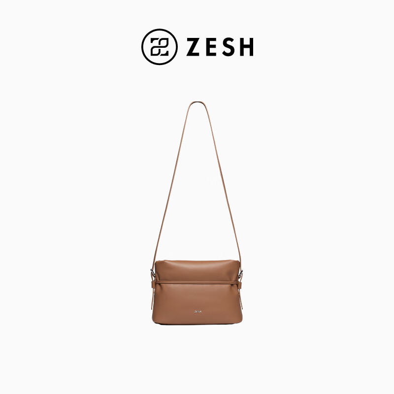ZESH/泽尚【新品上市】留痕中号草药包秋季包包斜挎包女单肩包 深奶茶