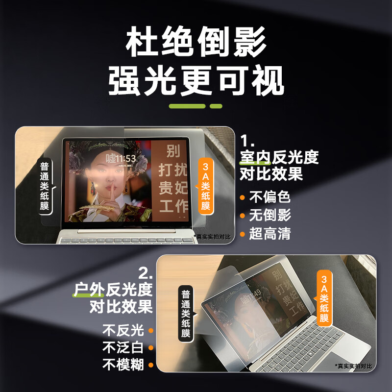 膜力佳适用微软Surface保护膜3A类纸膜高清防反光笔记本电脑屏幕膜增透ar膜抗指纹贴膜Pro 【超清3A类纸膜】抗反光防指纹 Surface Laptop7 15寸