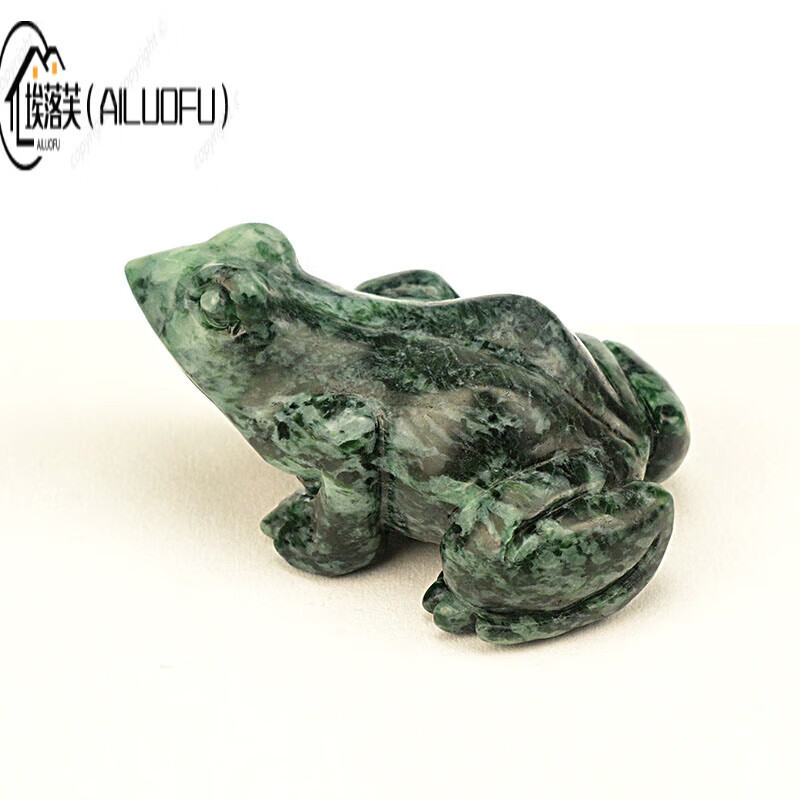 埃落芙(ailuofu)金蟾手把件翡翠原石雕刻男女士手把件玉石青蛙四脚金