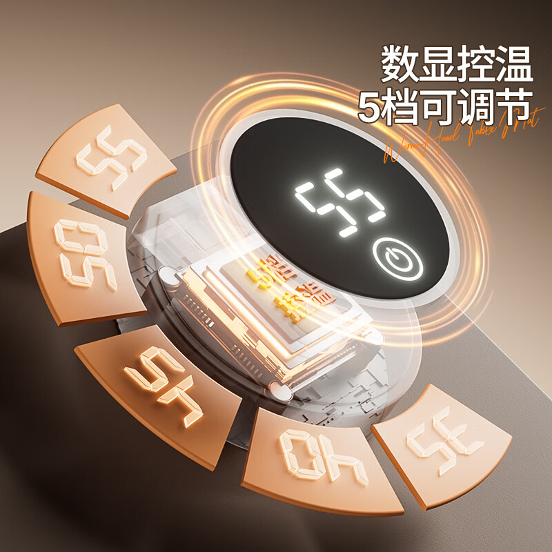 PIDEG加热鼠标垫超大号加热桌垫办公室电脑桌面发热垫冬季电热暖手垫子 【左侧开关】椰壳棕(90x40cm) 【3C安全认证】数显5档控温+定时断电