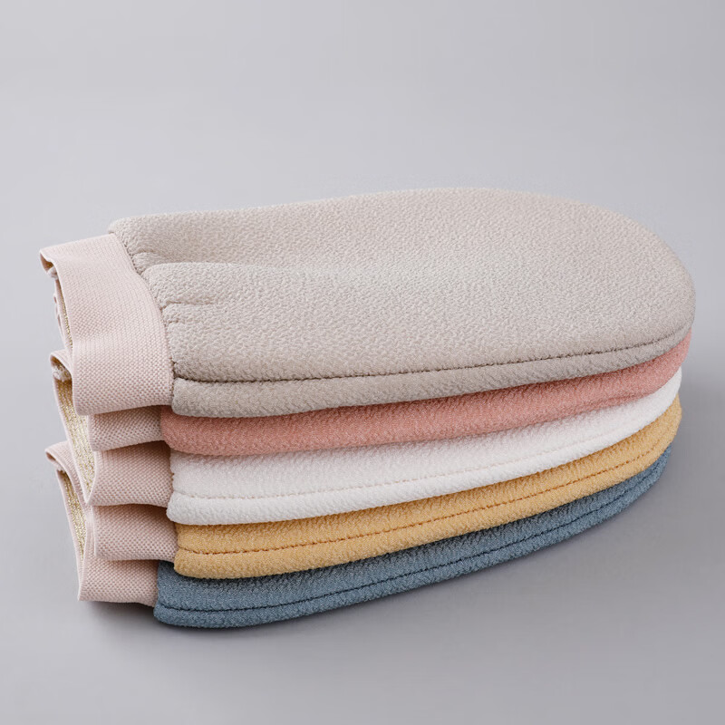 美丽雅 防滑磨砂沐浴手套搓澡巾洗澡巾双面清洁搓澡神器