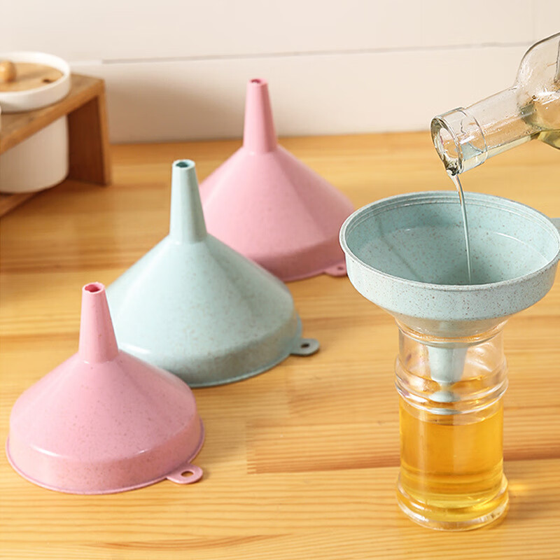 鹏柏福瑞分酒漏斗 小麦秸秆漏斗家用塑料厨房大号过滤器大口径酒漏油