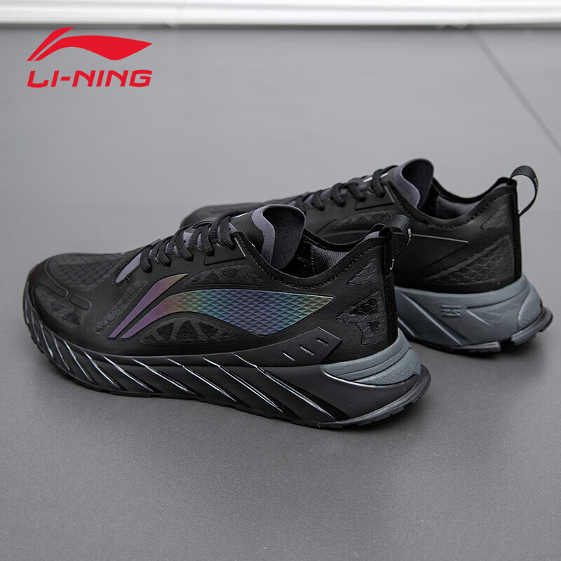 李宁(li-ning)男鞋运动鞋子男2024夏季新款网面透气跑步鞋云科技炫彩