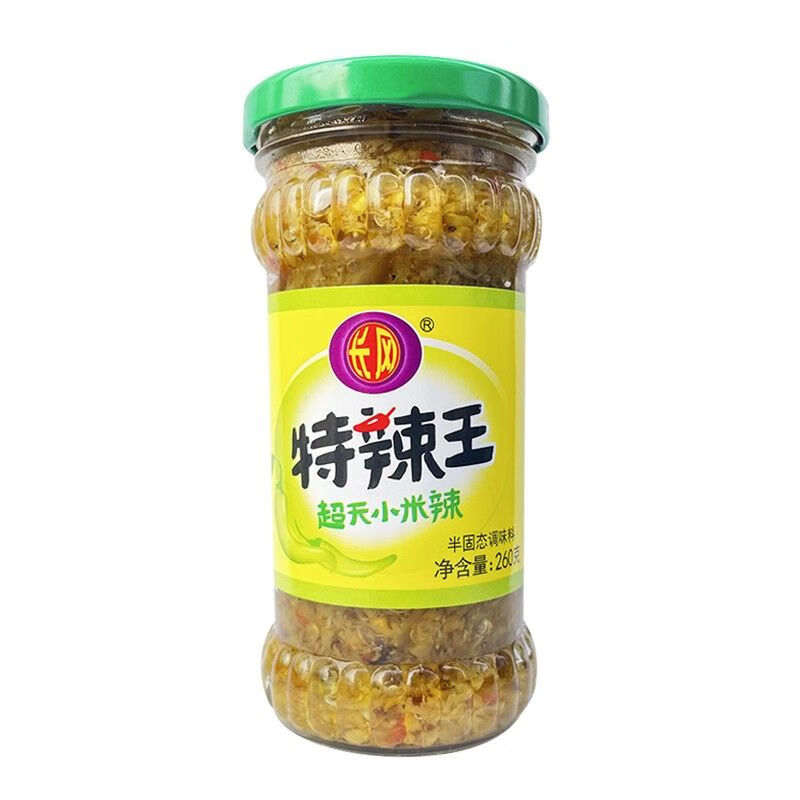 屿毅长风特辣王瓶装调味260g小米辣剁椒酱香辣酱超辣辣椒酱新鲜日期
