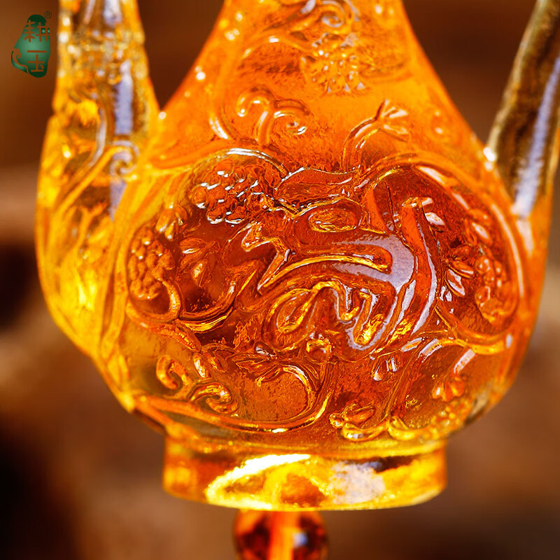 更羽 回民用品 回族礼品 琉璃车挂 创意吊饰品装饰掉件 送朋友生日礼 古法琉璃车挂汤瓶车挂