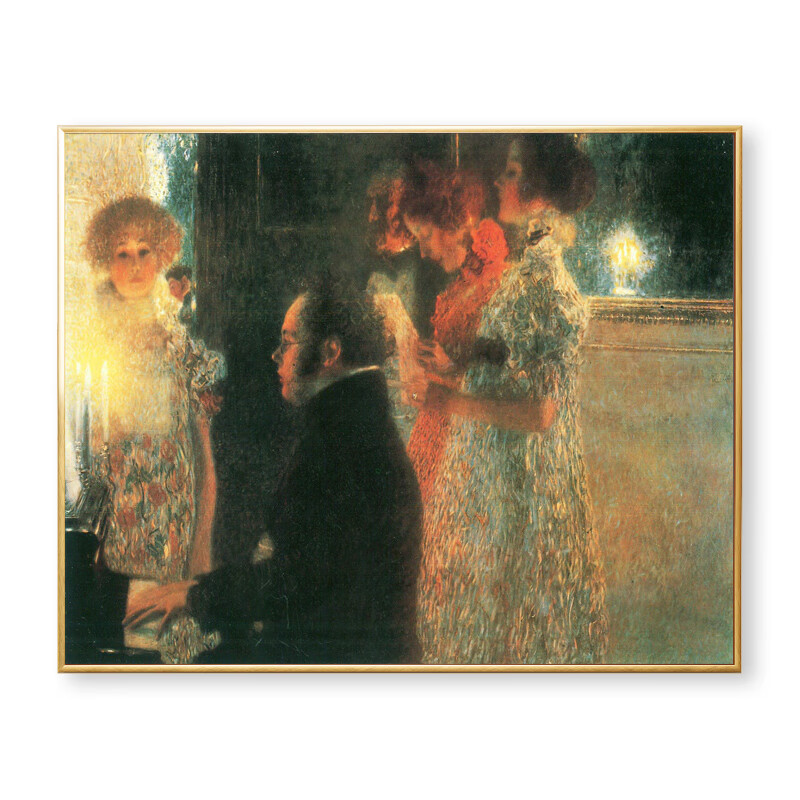 音乐装饰画欧式宫廷风复古人物油画现代简约琴行壁画免打孔可定制 1