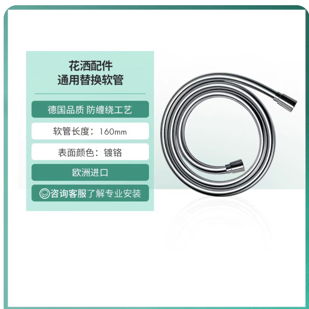 漢斯格雅（Hansgrohe）德國柯洛梅達(dá)100 手持花灑淋浴噴頭軟管變速節(jié)水型 手持花灑雨淋式+1.6米軟管