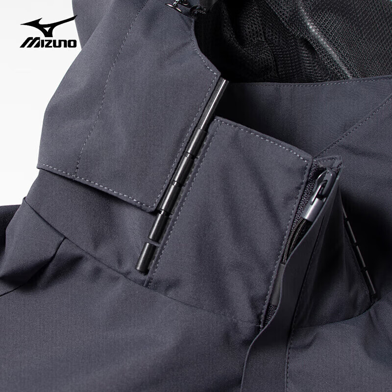 美津浓户外锋衣夹克男秋冬款保暖舒适透气外套 黑色 M