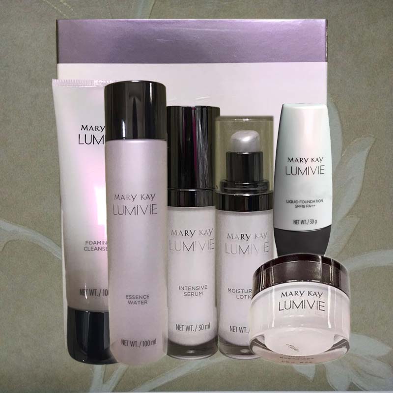 玫琳凯(mary kay)亮采护肤套装美白精华粉底补水保湿 亮采全部7件套