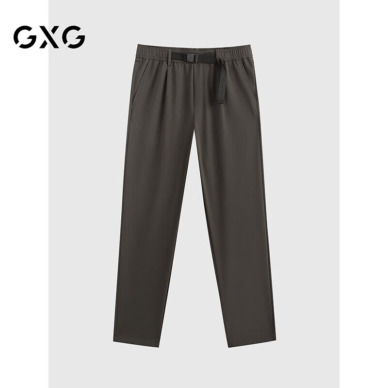 GXG男装商场同款西装裤锥形休闲裤24年秋 咖色 180/XL