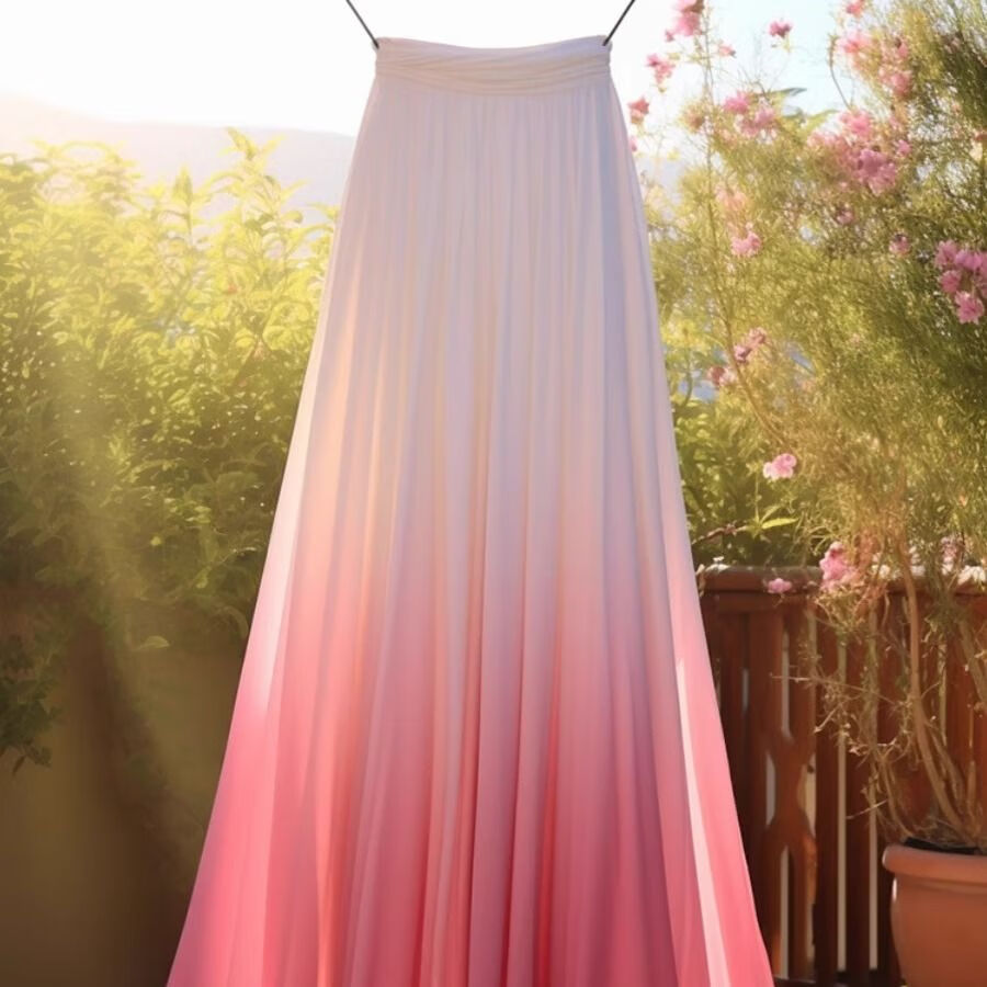 严莘超长裙子超长款脚踝 特长 加长款2024新款新中式半身裙高腰显瘦长