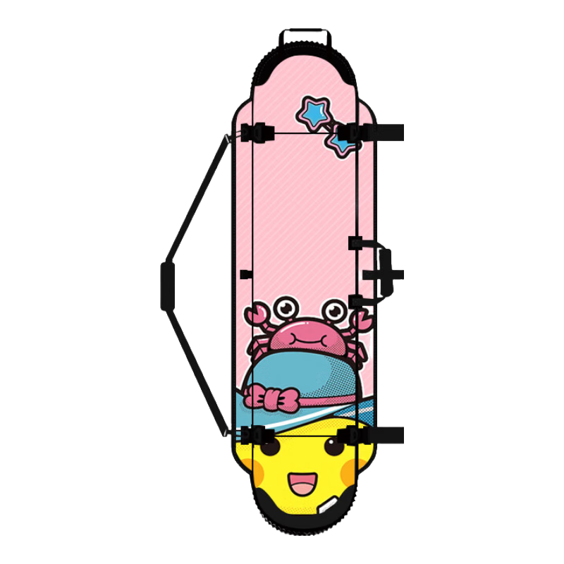 樂(lè )凱奇（LECAGE）兒童單板餃子皮單肩滑雪板收納包板刃防碰撞防劃保護套 游樂(lè )鴨 90*34CM