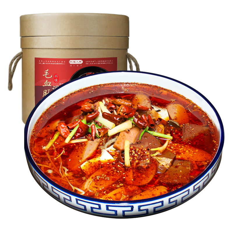 eoagx毛血旺底料麻辣水煮肉片餐饮商用专用红福人家川味调料10斤装 中
