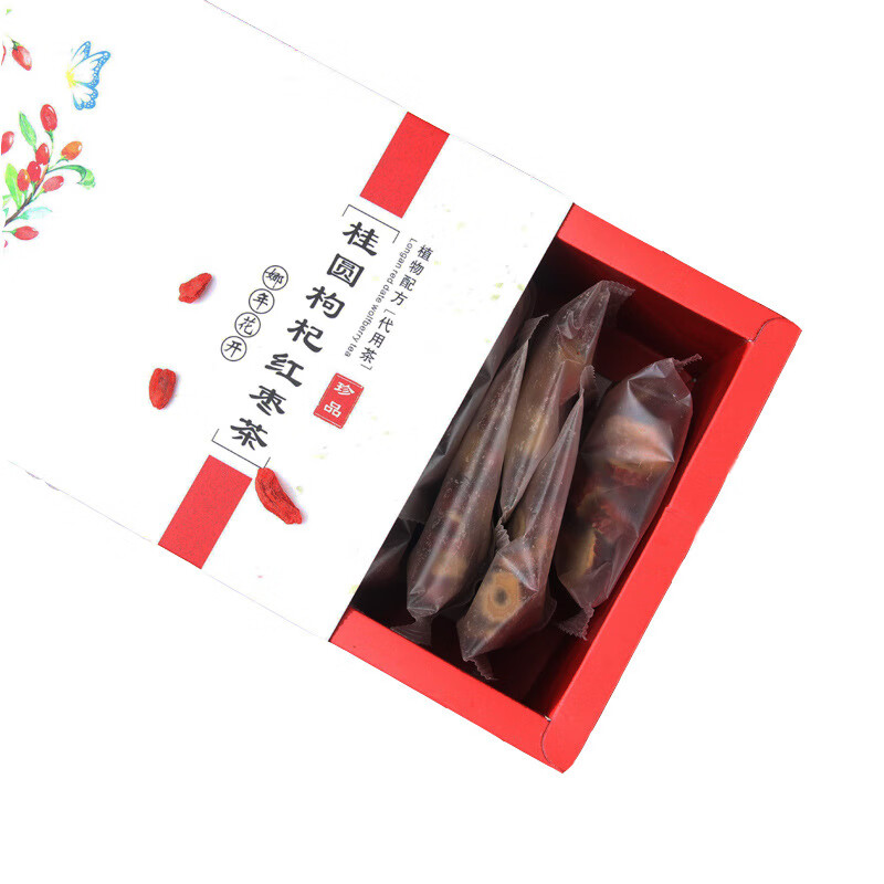 得人如魚（Derenruyu）桂圆红枣枸杞茶组合花草茶300g批发 八宝组合茶女人茶包一件 塑封桂圆红枣枸杞茶300克/盒