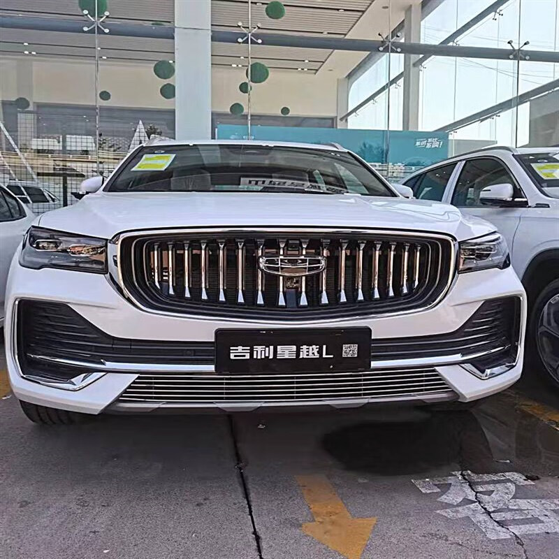 禄思适用于吉利星越l改装件雷神hix专用装饰中网前脸保险杠防虫网亮条