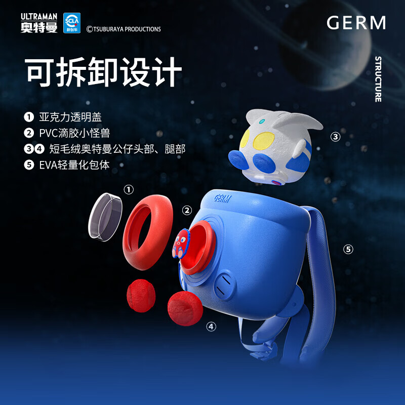 GERM奥特曼书包幼儿园背包儿童书包超轻出游小背包送礼 【礼盒装】奥特曼赛罗背包