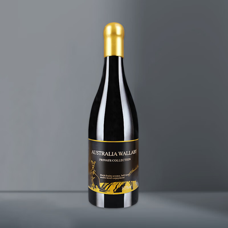 德澳袋鼠【旗舰店】澳大利亚进口红酒干红葡萄酒赤霞珠送礼袋团购750ml*2 私藏14.5度双支礼袋（送海马刀）