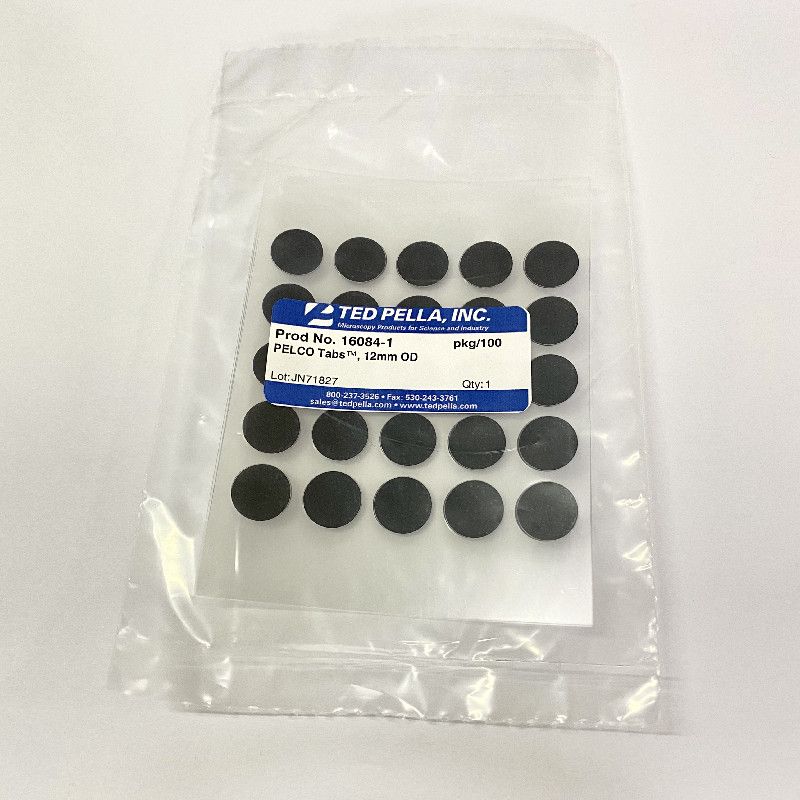 美国ted pella双面碳导电胶片圆形胶垫sem扫描电镜样品台 16084-1