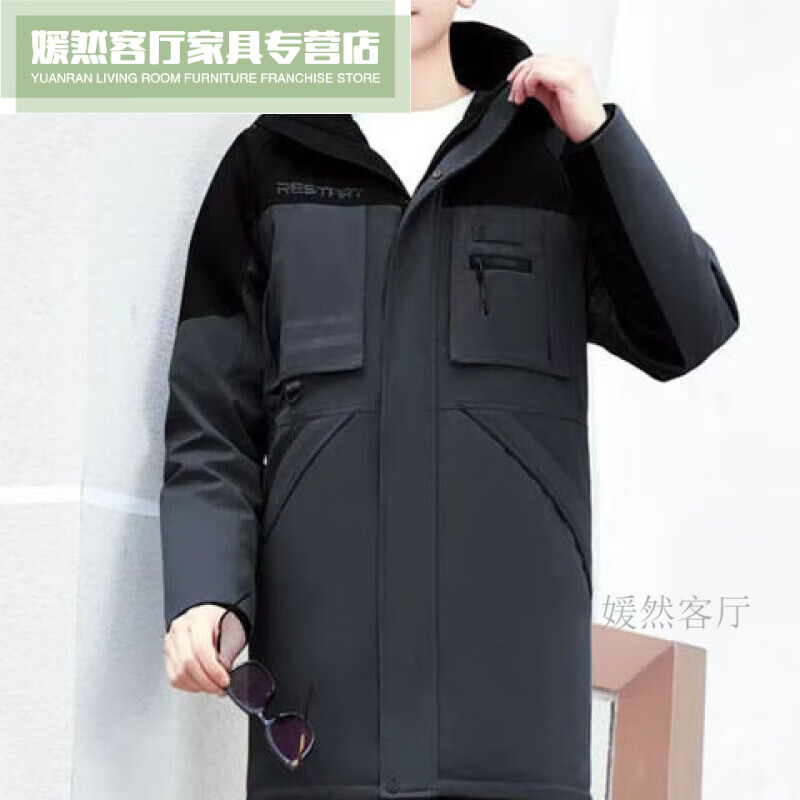 绿野客羽绒服外壳半成品2023男士休闲活面脱卸款九成品衣皮衣壳品质
