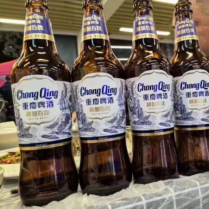 重庆重庆的小麦白465mlx12瓶/箱重庆特产山城啤酒口感超爽重庆啤酒 1