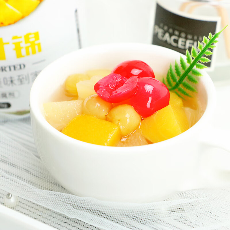 辉禄信杂果罐头425gx6罐整箱糖水什锦水果罐头烘焙餐饮新鲜水果罐头