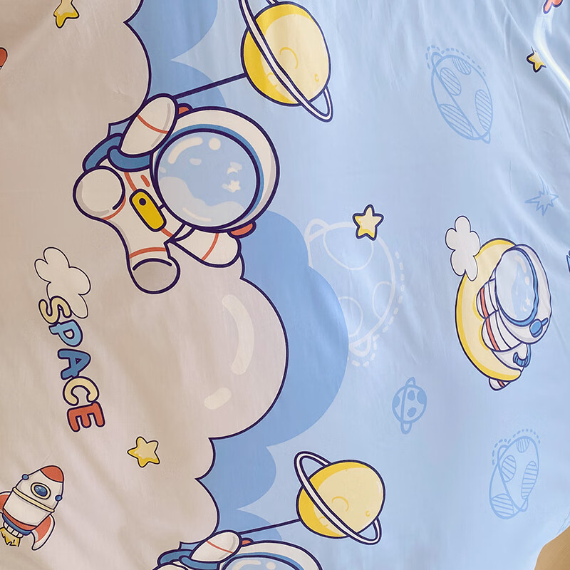 恒源祥 纯棉被套单件 100%全棉学生宿舍单人被罩亲肤透气春秋冬四季通用 探索星球(100%棉) 适合200*230cm被子