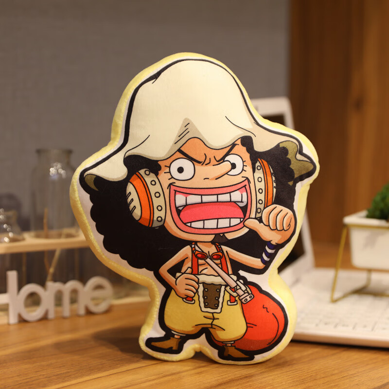 海贼王人物抱枕 动漫周边航海王路飞乔巴异形双面印花立体靠枕 乌索普