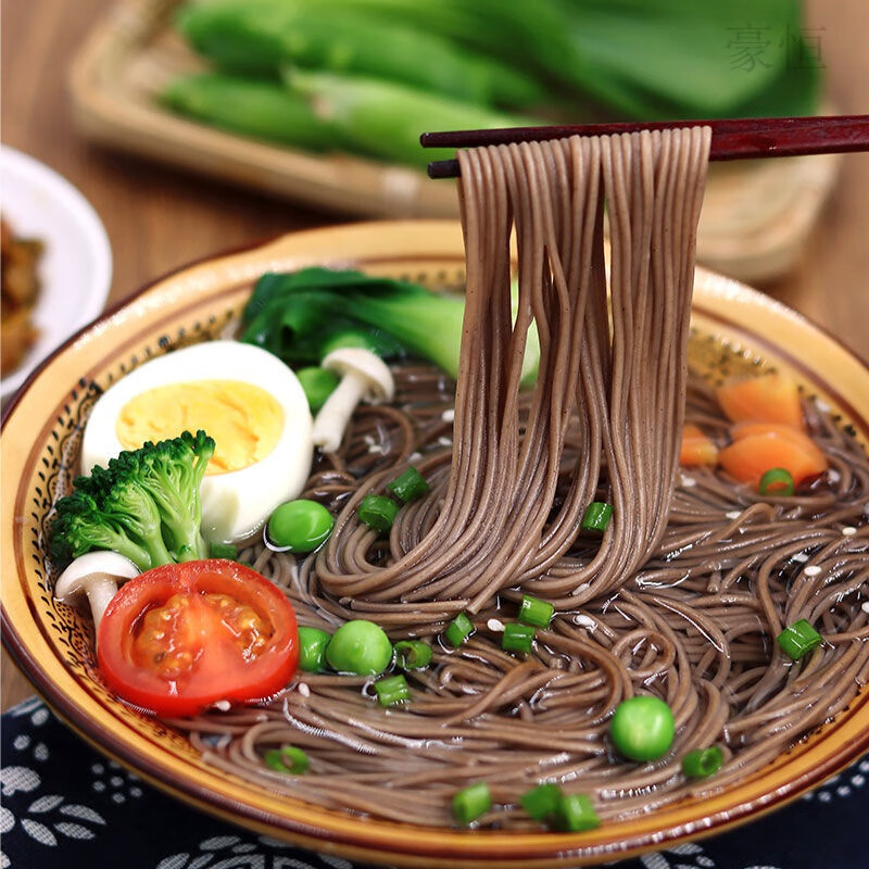 可局实惠好货】0脂肪荞麦面条龙须挂面减速食早餐代餐肥抵脂粗粮批发 0脂荞麦龙须面150克