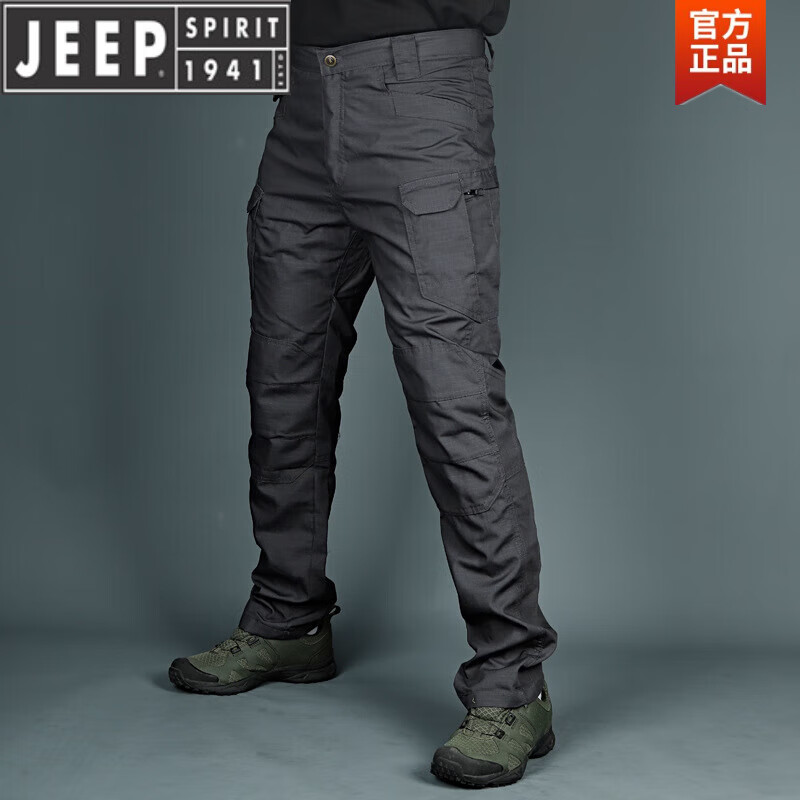 吉普(jeep)战术裤男四季户外耐磨工装裤迷彩裤休闲裤防刮格子裤品牌