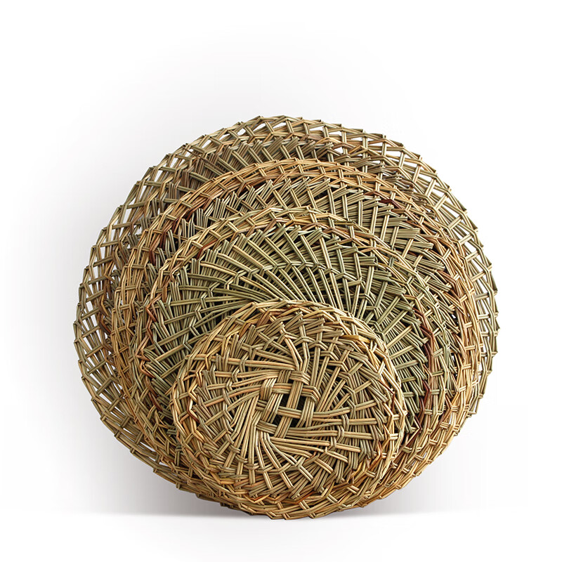 hywlkj黄一府衰草草垫竹蒸笼垫环保蒸包子不粘手工草编家用蒸格笼屉垫