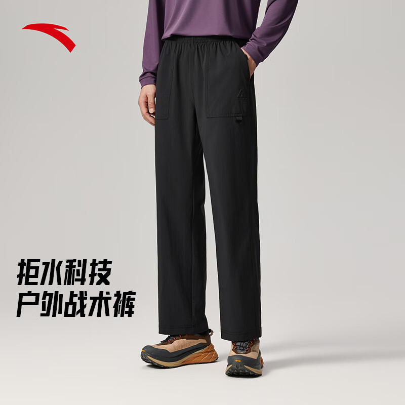 安踏山壳裤丨大地之壳3.0梭织防泼水运动长裤男户外耐磨软壳休闲裤子