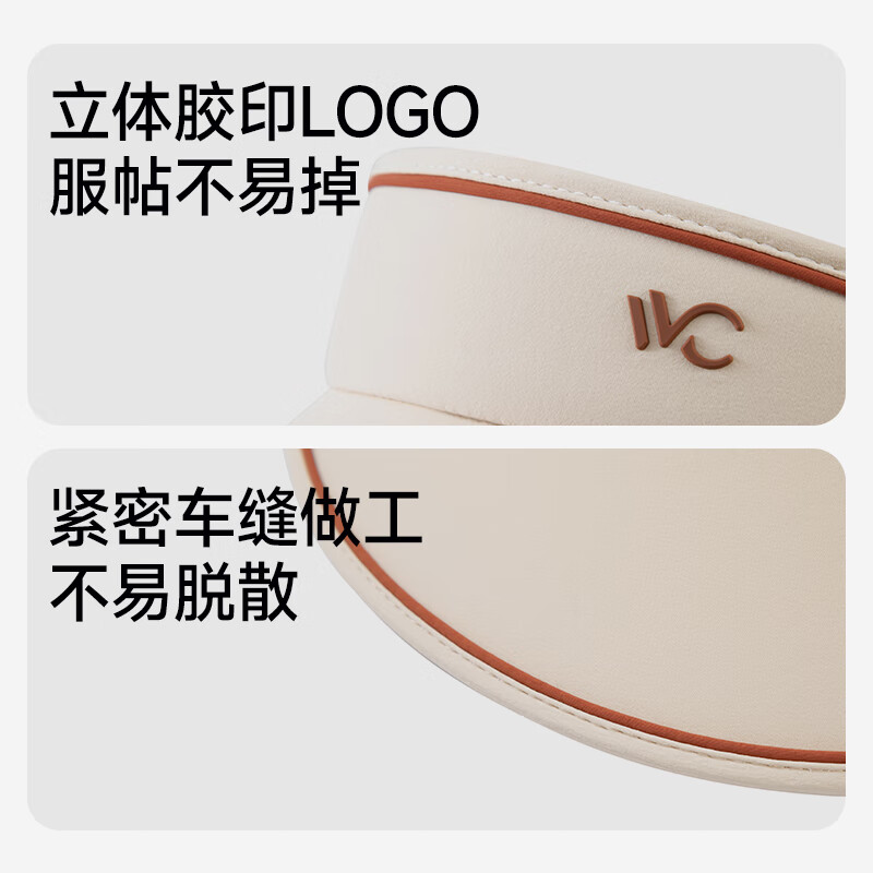 VVC遮阳帽女防紫外线空顶帽防晒帽户外可卷太阳帽子4S237 时尚黑