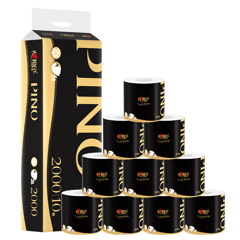 心相印品诺有芯卷纸 加厚四层卷筒纸卫生纸厕纸 可冲厕无香型家用 4层 200g*10卷