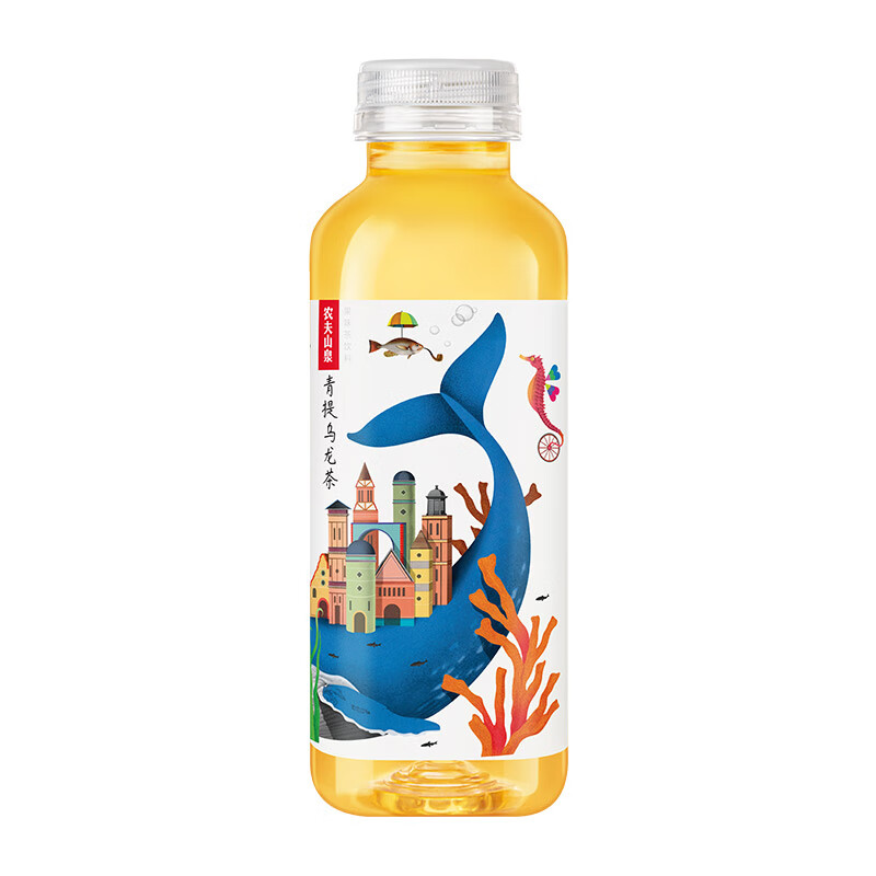 农夫山泉 茶π（茶派） 茶饮料 青提乌龙茶500ml*15瓶 整箱年货饮品