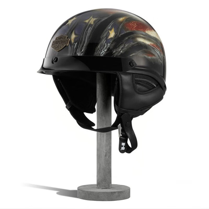 哈雷戴维森(harley-davidson)光环超轻j02半头盔 2024新款轻质透气可