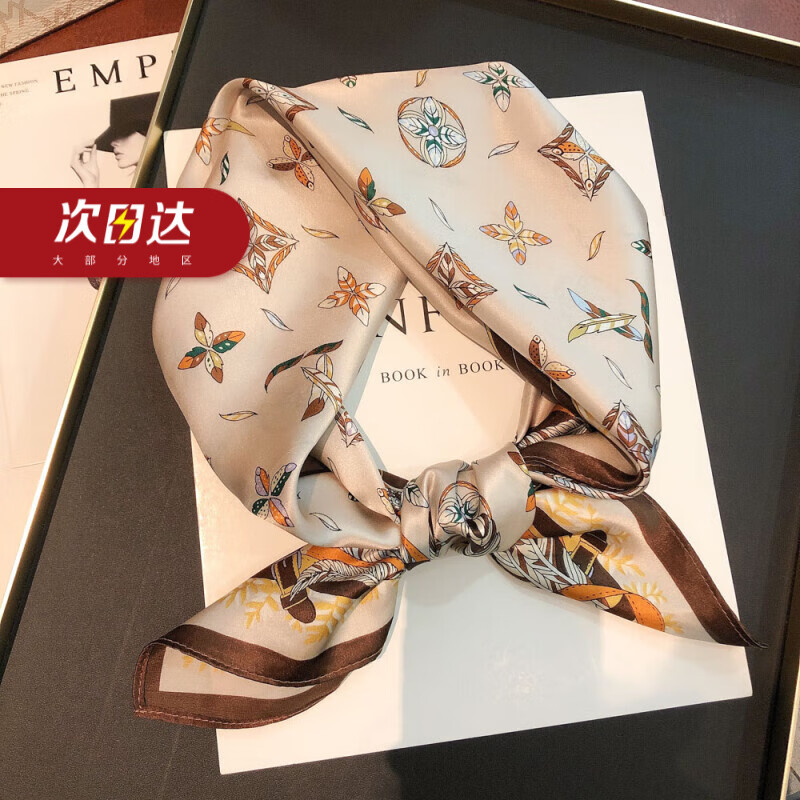 GIAVENTOLA真丝丝巾女100%桑蚕丝方巾轻奢母亲节生日礼物送女生妈妈长辈领导 一城春弄 高档实用百搭伴手礼礼盒装