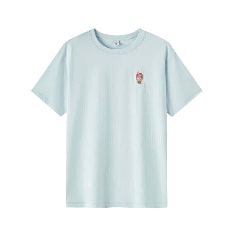 森马（Semir）【多彩凉感T】短袖t恤女夏中长款宽松舒适刺绣上衣109324100007