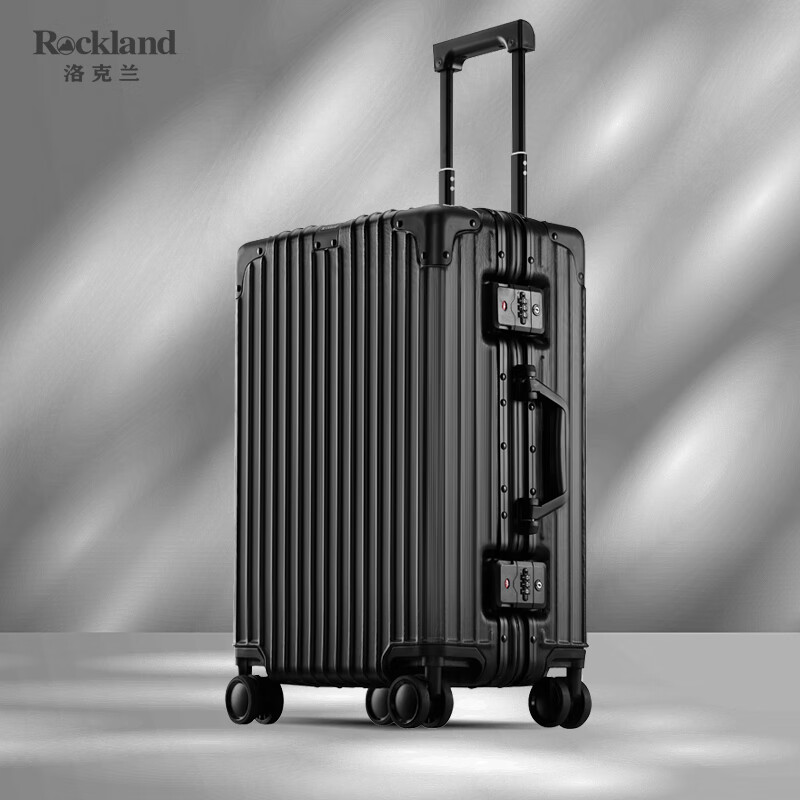 ROCKLAND美国洛克兰（ROCKLAND）拉杆箱行李箱旅行箱20/24/26密码箱万向轮 黑色 20英寸