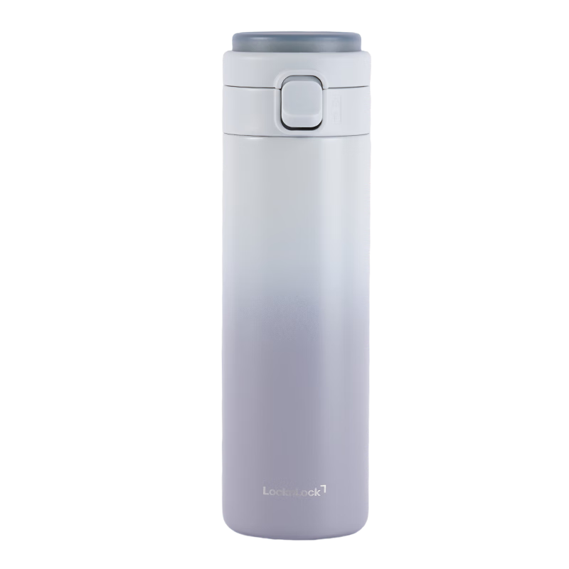乐扣乐扣（LOCK&LOCK）保温保冷杯弹跳盖316不锈钢保温杯陶瓷水杯子LHC3350GRY灰色450ml