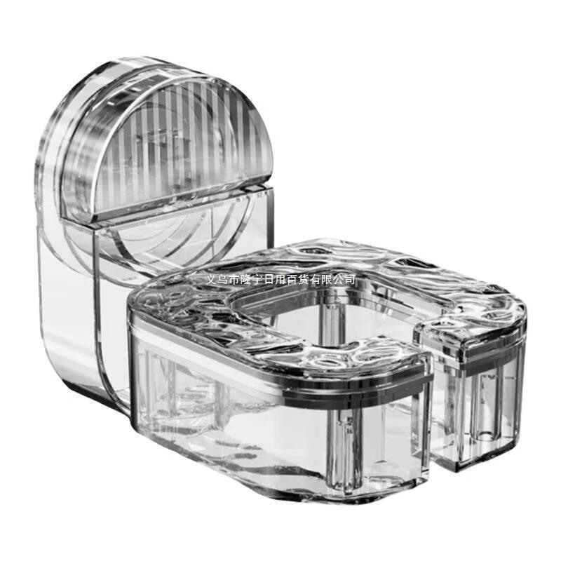 【精选好物】吸盘透明免打孔吹风机支架壁挂式懒人电吹风筒收纳轻 透明银色