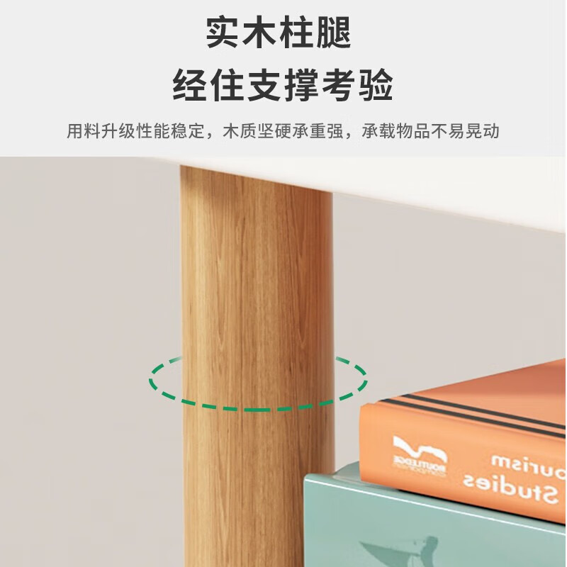 耐家（Naijia） 台式电脑支架显示器办公室桌面置物架桌上显示屏幕笔记本支撑架 木色三层桌面置物架30*20*18CM