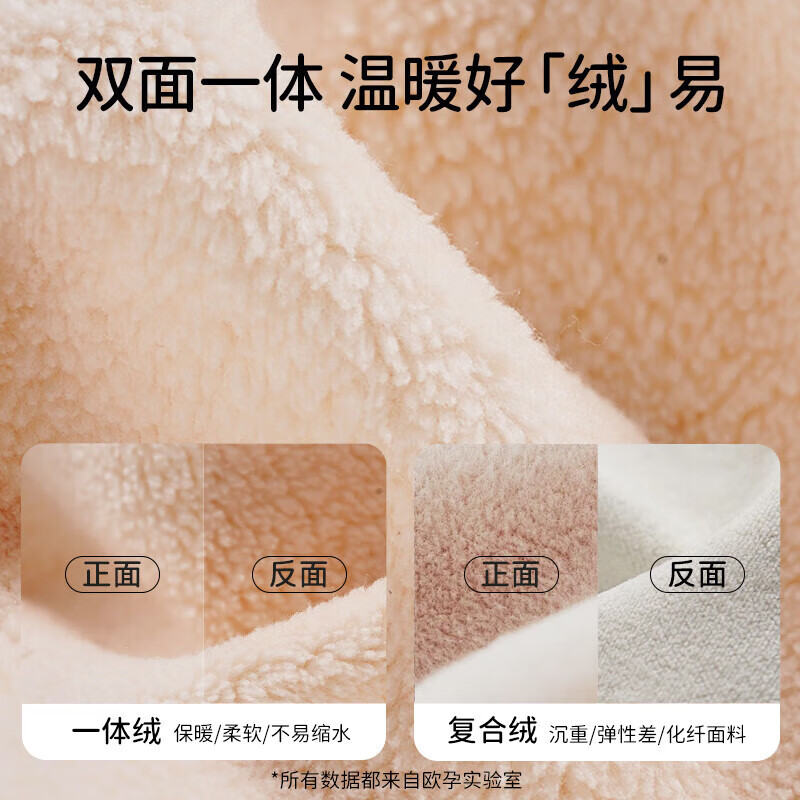 欧孕（OUYUN）宝宝秋装保暖加绒连体衣男女宝宝冬季外出服哈衣撸猫绒 粉色小兔[软糯撸猫绒] 均码 100cm